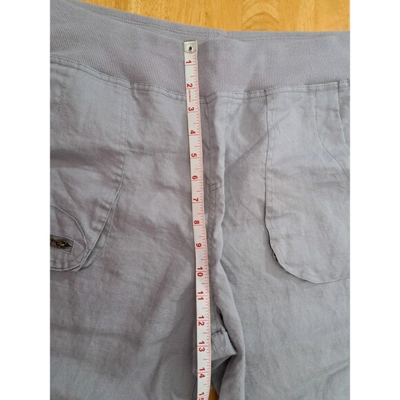 Soft Surroundings Womens Medium Gray Wide Leg Elastic Waist Pull On Cargo Pants - Picture 6 of 12